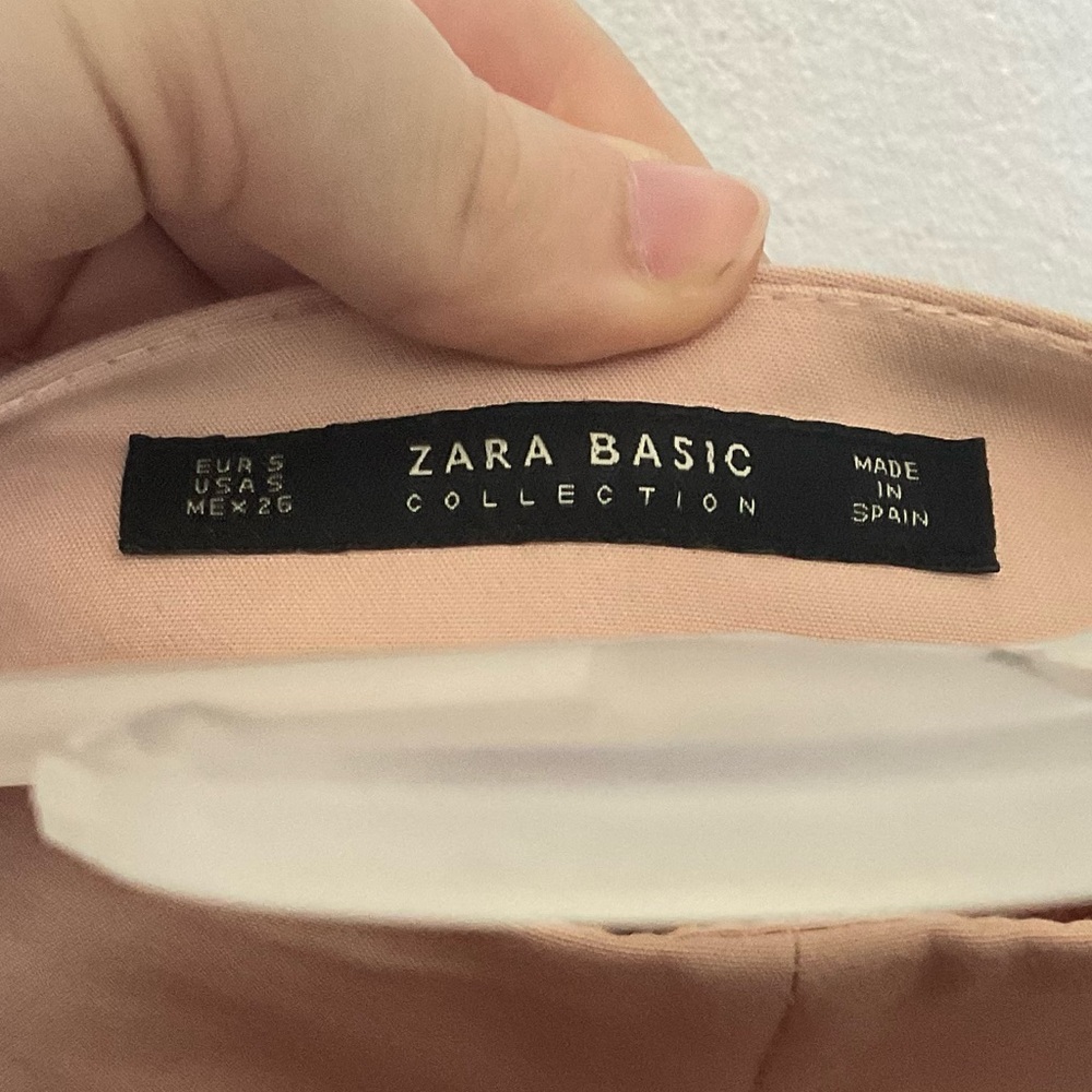 Zara Basic Collection Light Pink Structured Side … - image 3